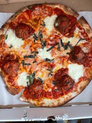 Short Rib Meatball Pizza - so good!