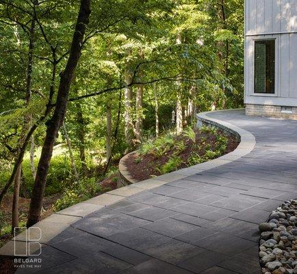 Belgard Patio, Steps, Retaining Wall, Drainage, and Planting in Williamsburg, VA Project Year: 2019 Project Cost: $50,001 - $60,000