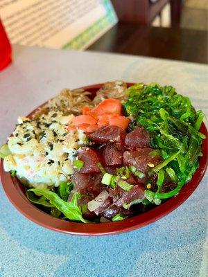 Surf N Turf with kalua pork & Hawaiian ahi