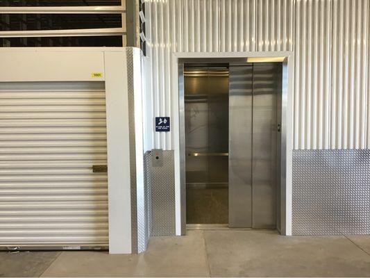 two elevators for 2nd floor storage