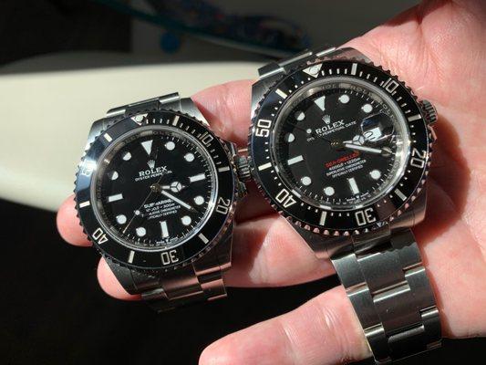 Rolex Submariner 41 mm and Sea-Dweller 43 mm