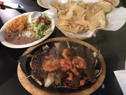 Steak and Shrimp Fajitas