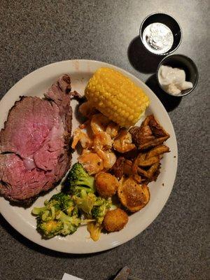 My Prime Rib with sides plate