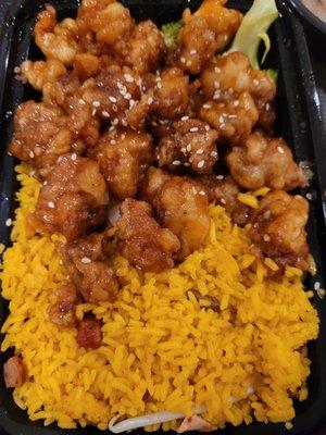 Sesame chicken. Borderline inedible