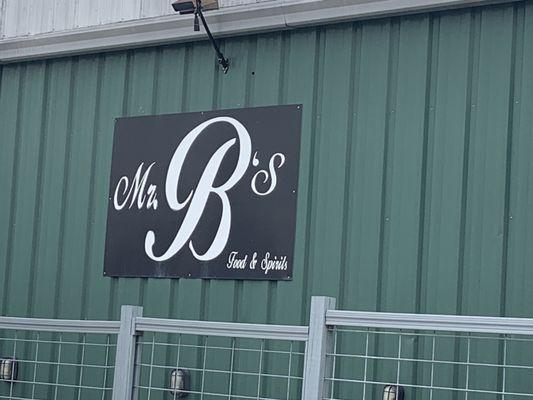 The front of Mr. B's