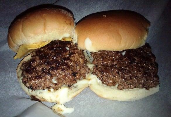 Sunday nite special, $1 cheeseburger sliders!