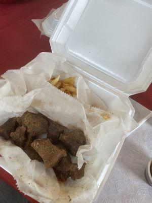 Beef Tips, lunch combo