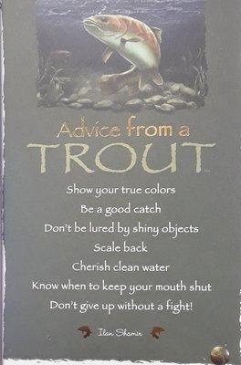 Sage advice from Ilan Shamir via the Trout Bum Bakery