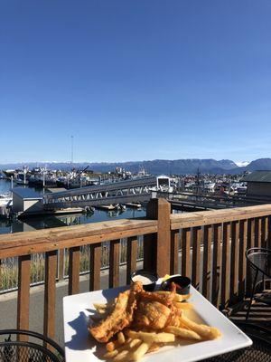 Halibut fish and chips