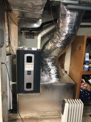 Customer getting his new high efficiency S9V2 Furnace installed