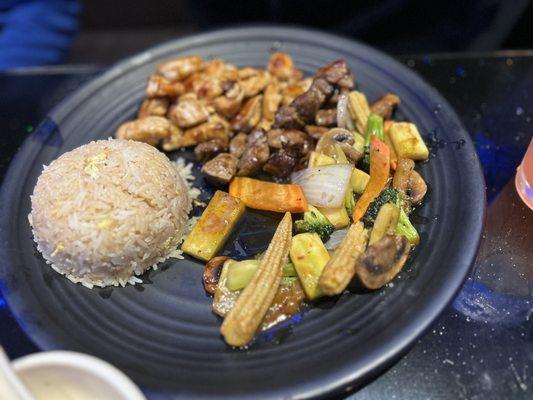 Chicken and steak Hibachi