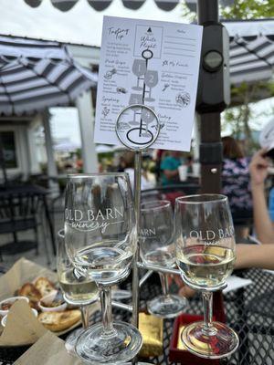 Old barn winery: wine flights