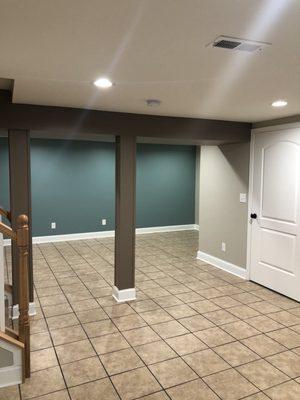 Accent wall in basement