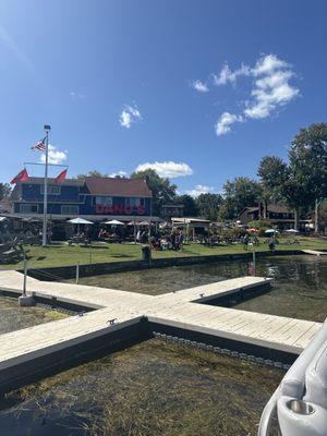 Outdoor patio and docks