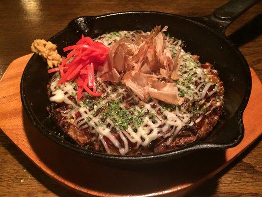 okonomiyaki - japanese savory cabbage pancake