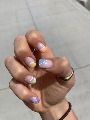 rainbow nails by laurie