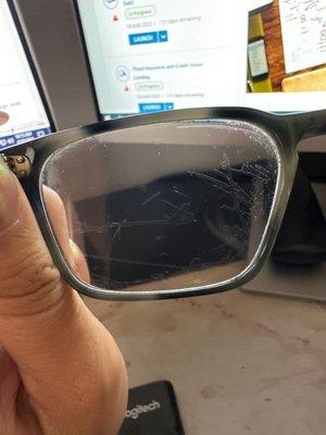 Lenses completely scratched when these sit on my desk in their cases 24/7.