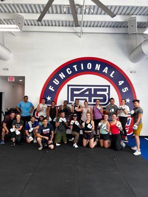 Combat workout at F45 Oak Forest