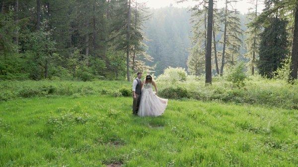 Amazing Wedding at Silver Falls State Park in Oregon.