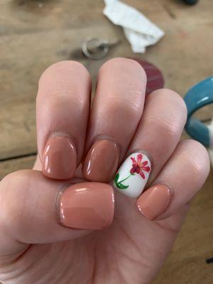 Acrylic with nail art