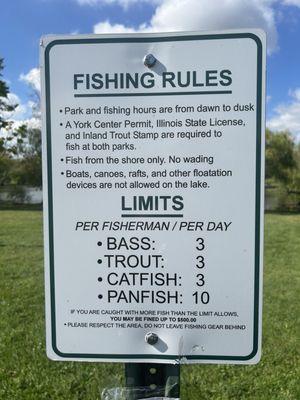 Fishing rules