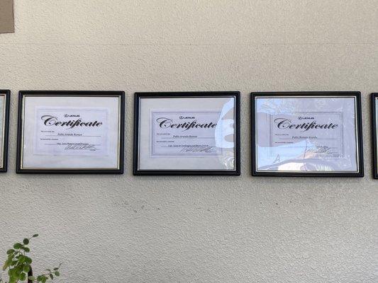 Lexus Certifications