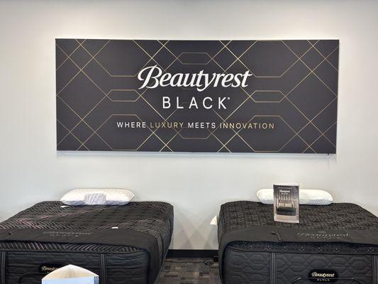 We have a great selection of luxury bedding from the Beautyrest Black collection!