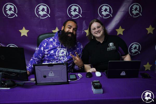 Auctioneer Dan & CMO Abigail working another live-online Premier auction.