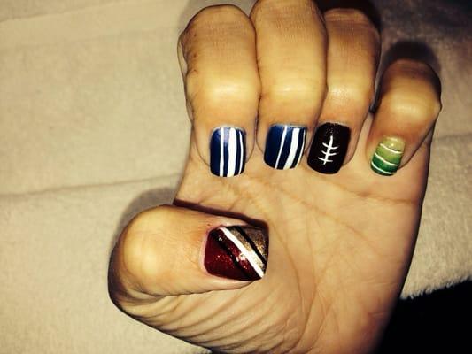 Football nails!! Go Colts!