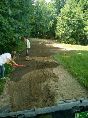 Stump removal and topsoil