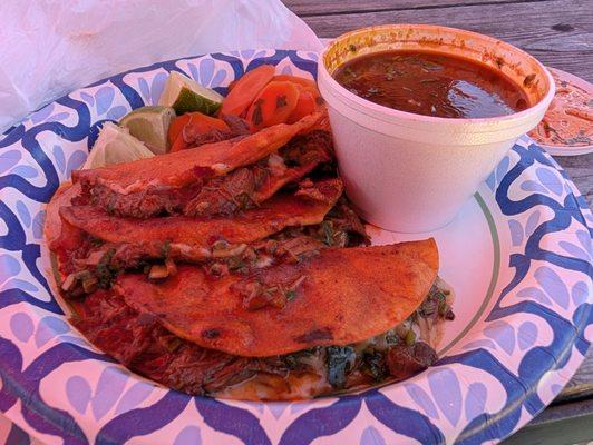 Quesa Birria 3 Taco Combo