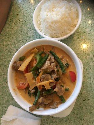 Thai Red Curry, finished to the bottom of the bowls.