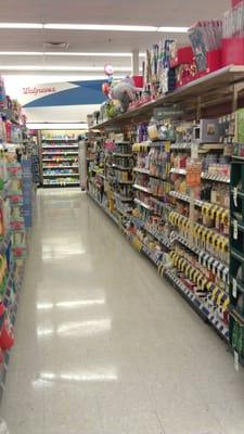 Aisle of goodies at Walgreen's