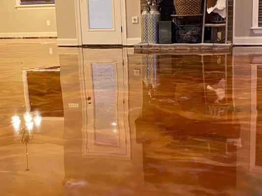 Copper Metallic Epoxy floors by 33 DreamCrete