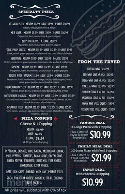 MORE PIZZA DEAL AVAILABLE ON ONLINE MENU 

CALL ORDER YOUR NOW (517) 546-1100