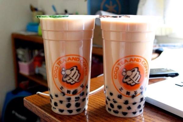 regular milk tea with pearls