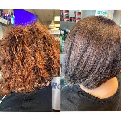 Before - After  All over color and style done by our manager Audrey!