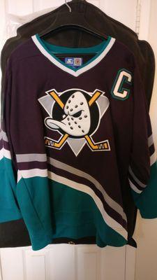 Front of Mighty Ducks jersey