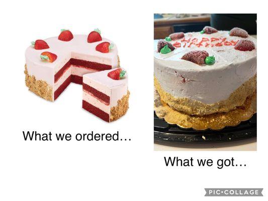 I ordered the strawberry passion cake for my granddaughter's birthday last Sept. Didn't take out of the box until party time, so no idea.