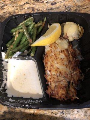 Potato Crusted Halibut (4 stars) - perfectly cooked but a bit  bland.  Use the lemon sauce.