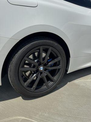 Rim coating and caliber painted