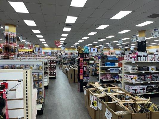 The aisles and beauty supplies