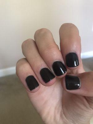 Latest powder manicure today (black)