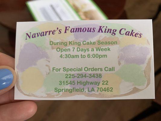 Told to take a pic as this is the best place for king cakes!