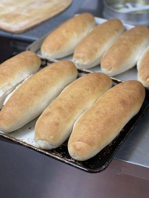 Freshly baked bread.