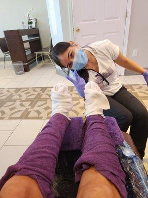 Awesome pedicure by Teresa!