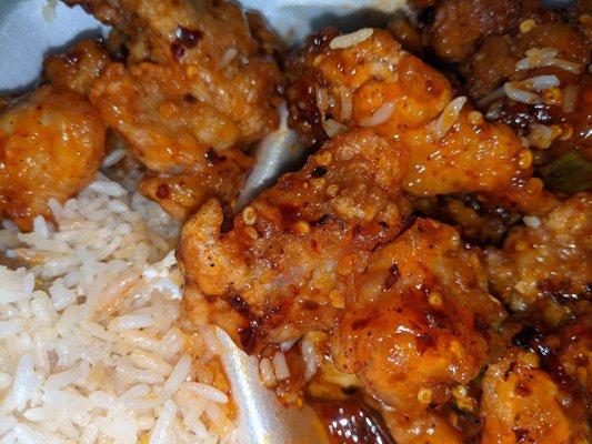 General tso's microwave chicken