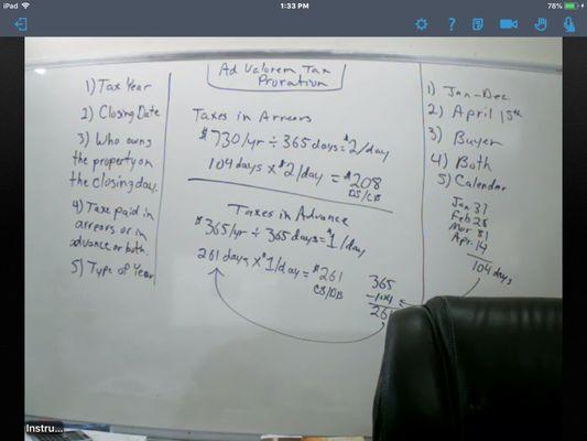 That's an example of the webinars. The instructor got out of the screen so I could take the pic.