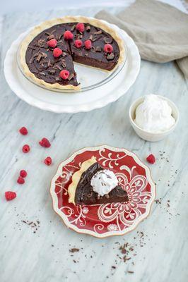 Chocolate version of our sugar cream pie