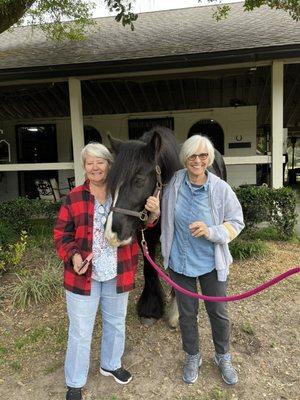 My sister and I visit with Kiss Me Mary.